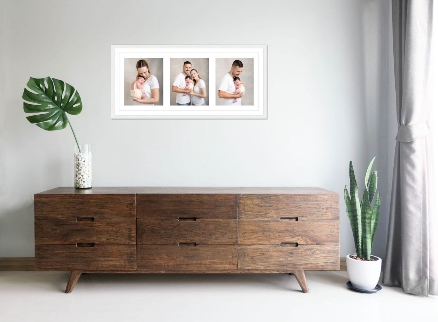 newborn family portrait framed artwork